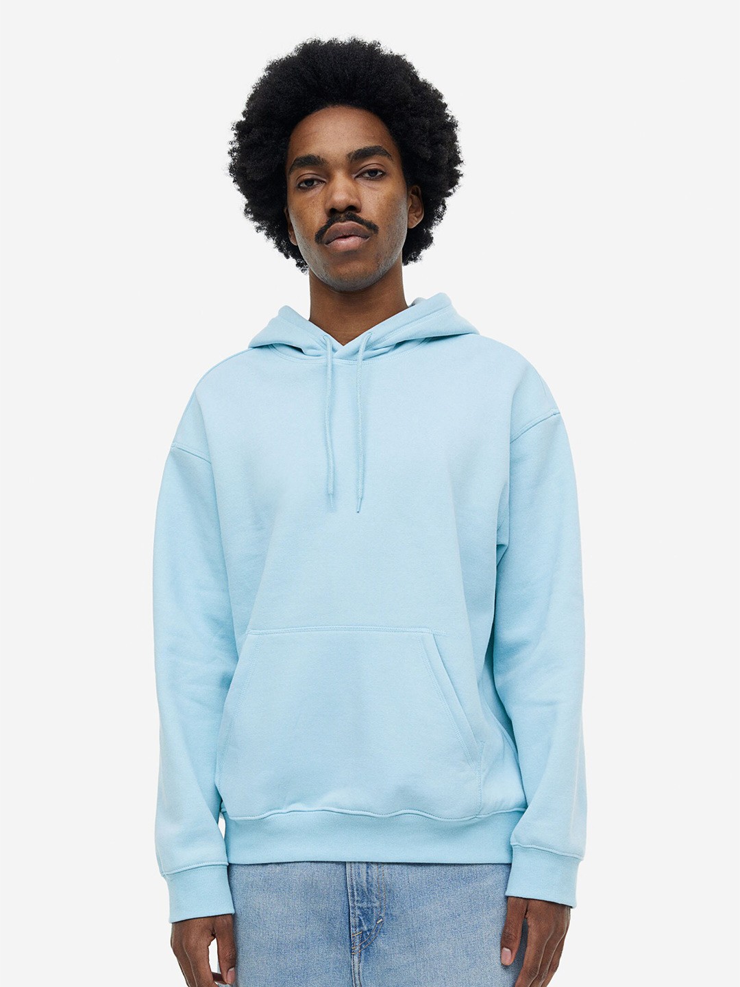 

H&M Men Relaxed Fit Hoodie, Blue