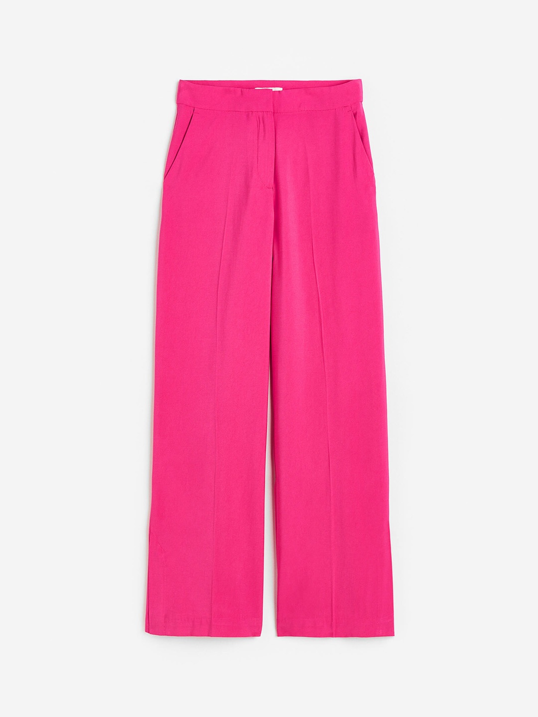 

H&M Women Slit-Hem Trousers, Pink