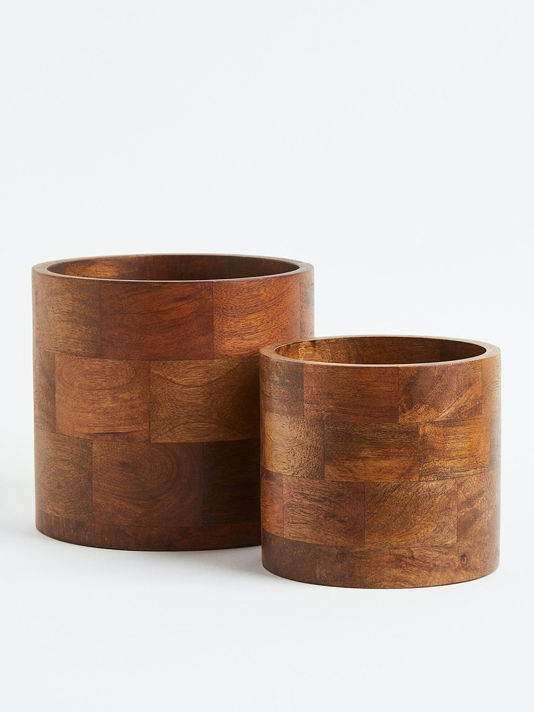 

H&M Brown Wooden Plant Pot