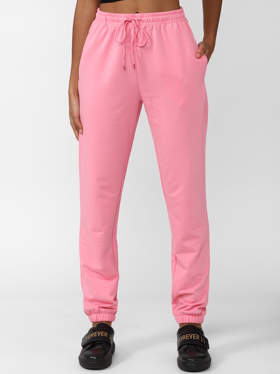 

FOREVER 21 Women Cotton Joggers, Pink