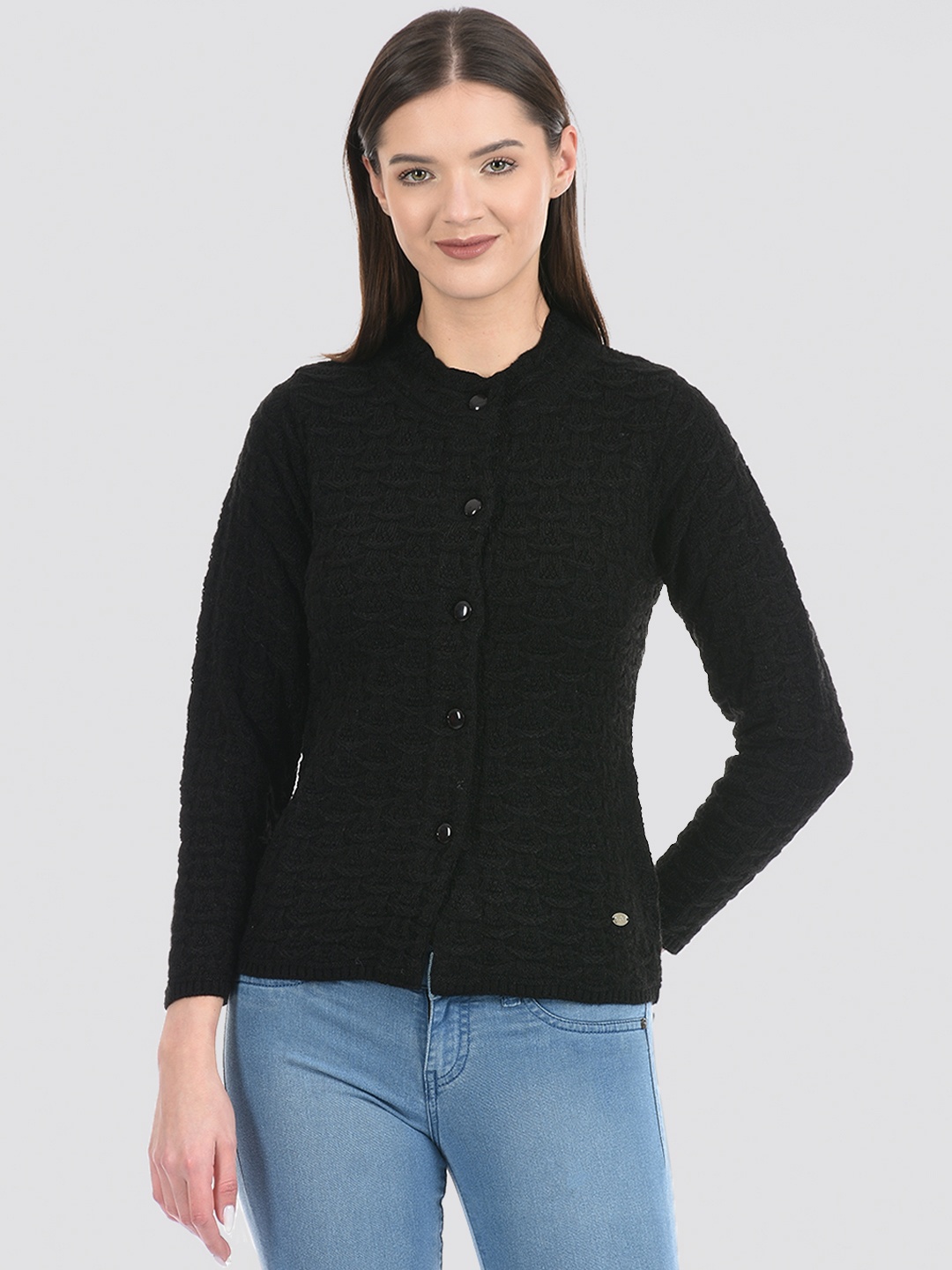 

Cloak & Decker by Monte Carlo Women Cable Knit Acrylic Cardigan, Black
