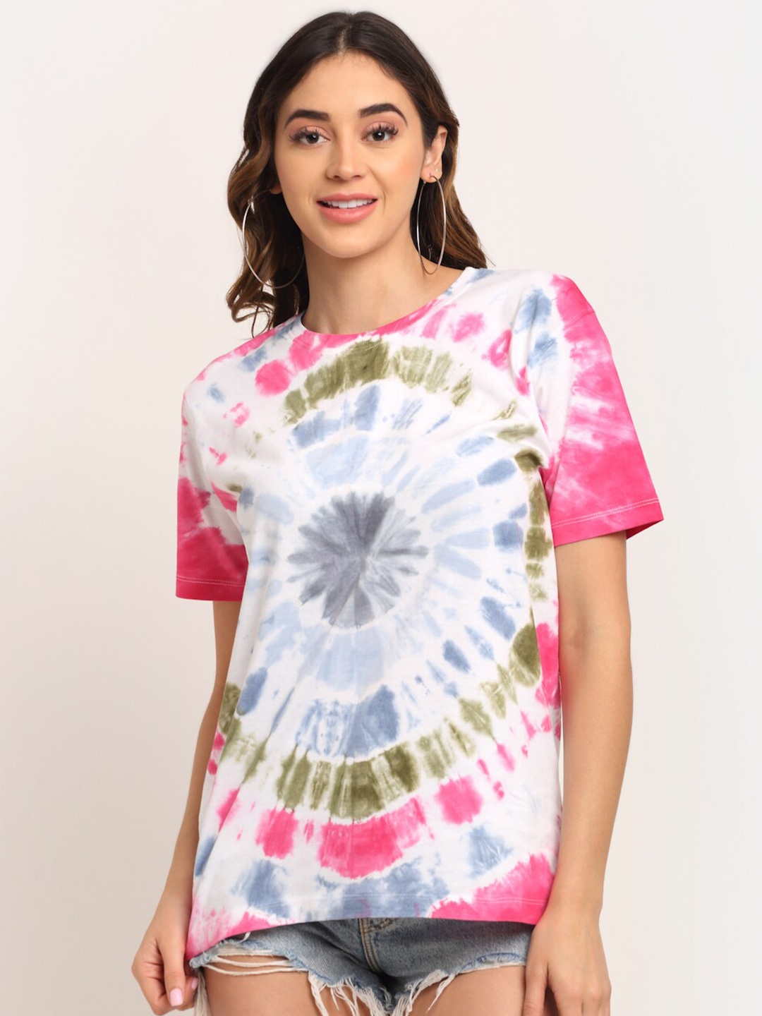 

Ennoble Women Dyed Loose T-shirt, White