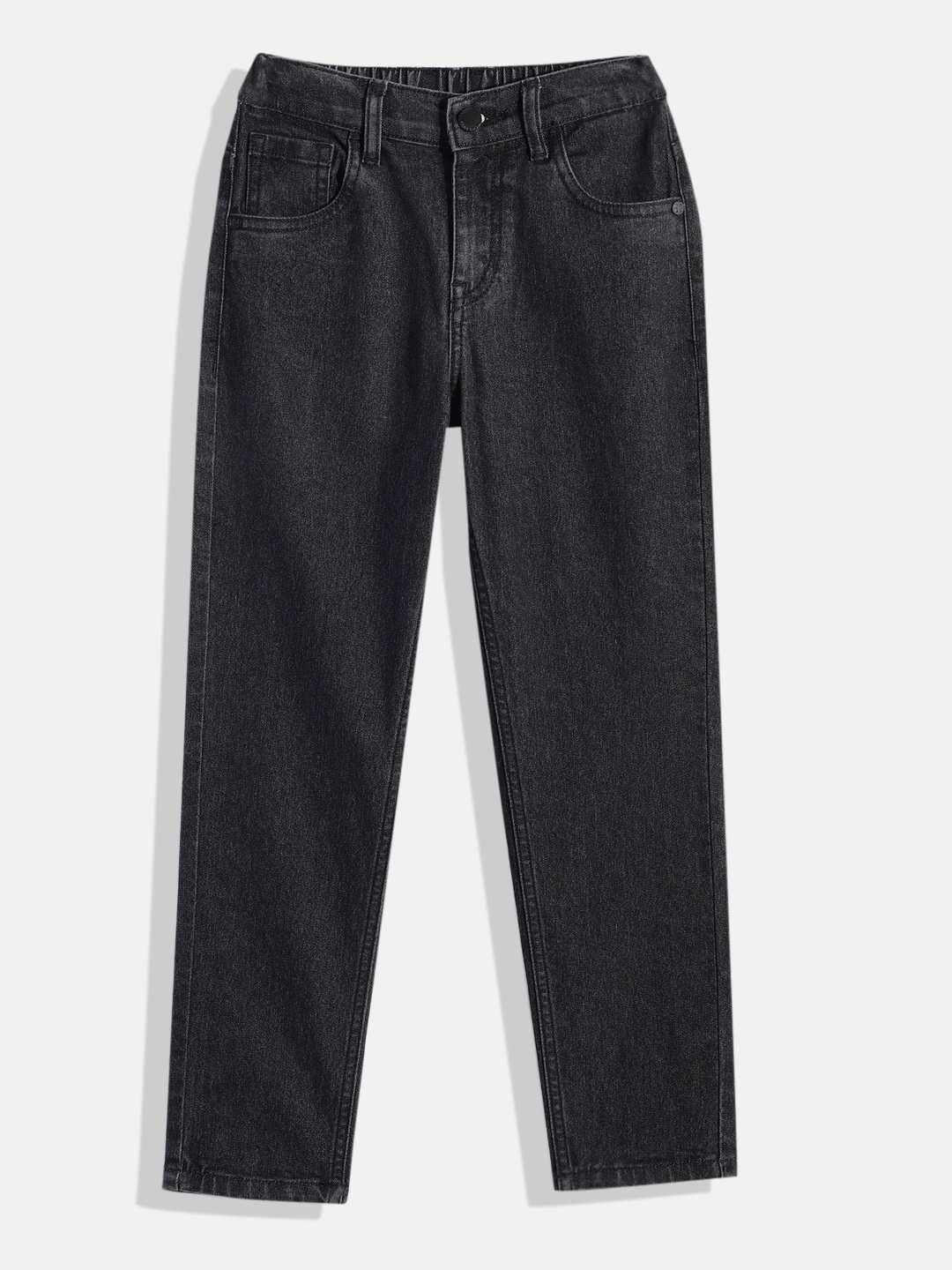 

HERE&NOW Girls Slim Fit Stretchable Jeans, Black
