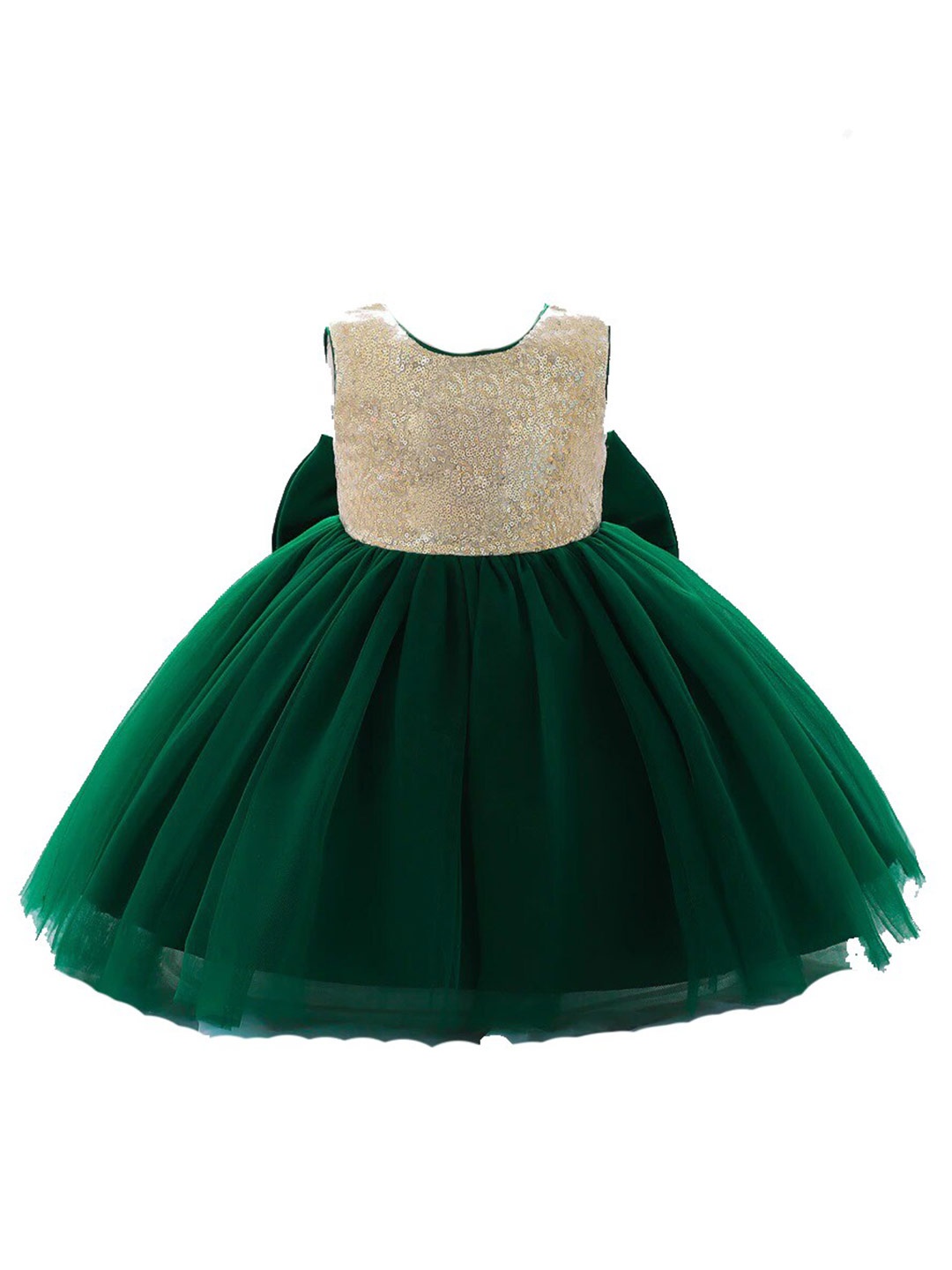 

R Cube Embellished Sequined Fit And Flare Dress, Green