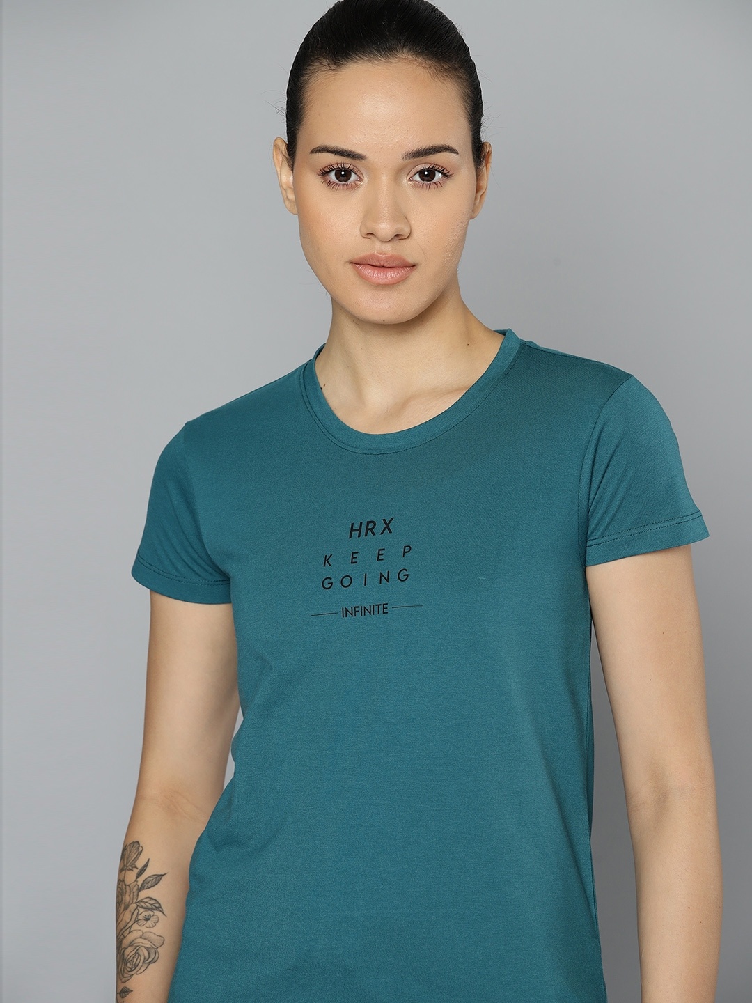 

HRX by Hrithik Roshan Printed Lifestyle T-shirt, Teal