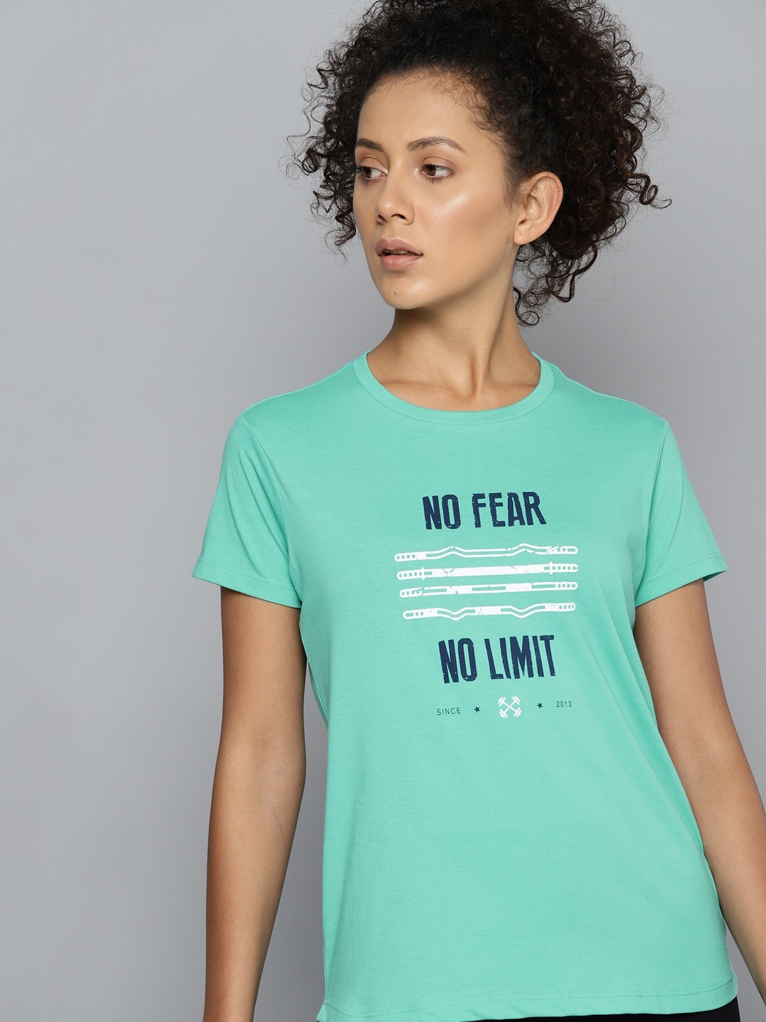 

HRX by Hrithik Roshan Rapid-Dry Printed Training T-shirt, Sea green