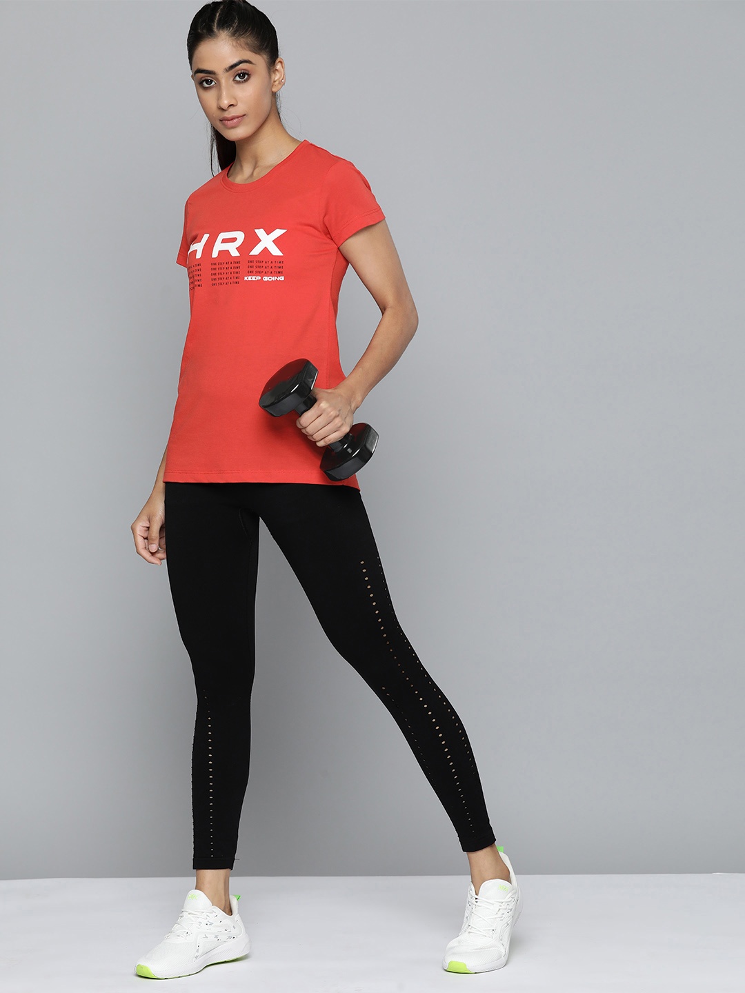 

HRX by Hrithik Roshan Rapid-Dry Printed Training T-shirt, Red