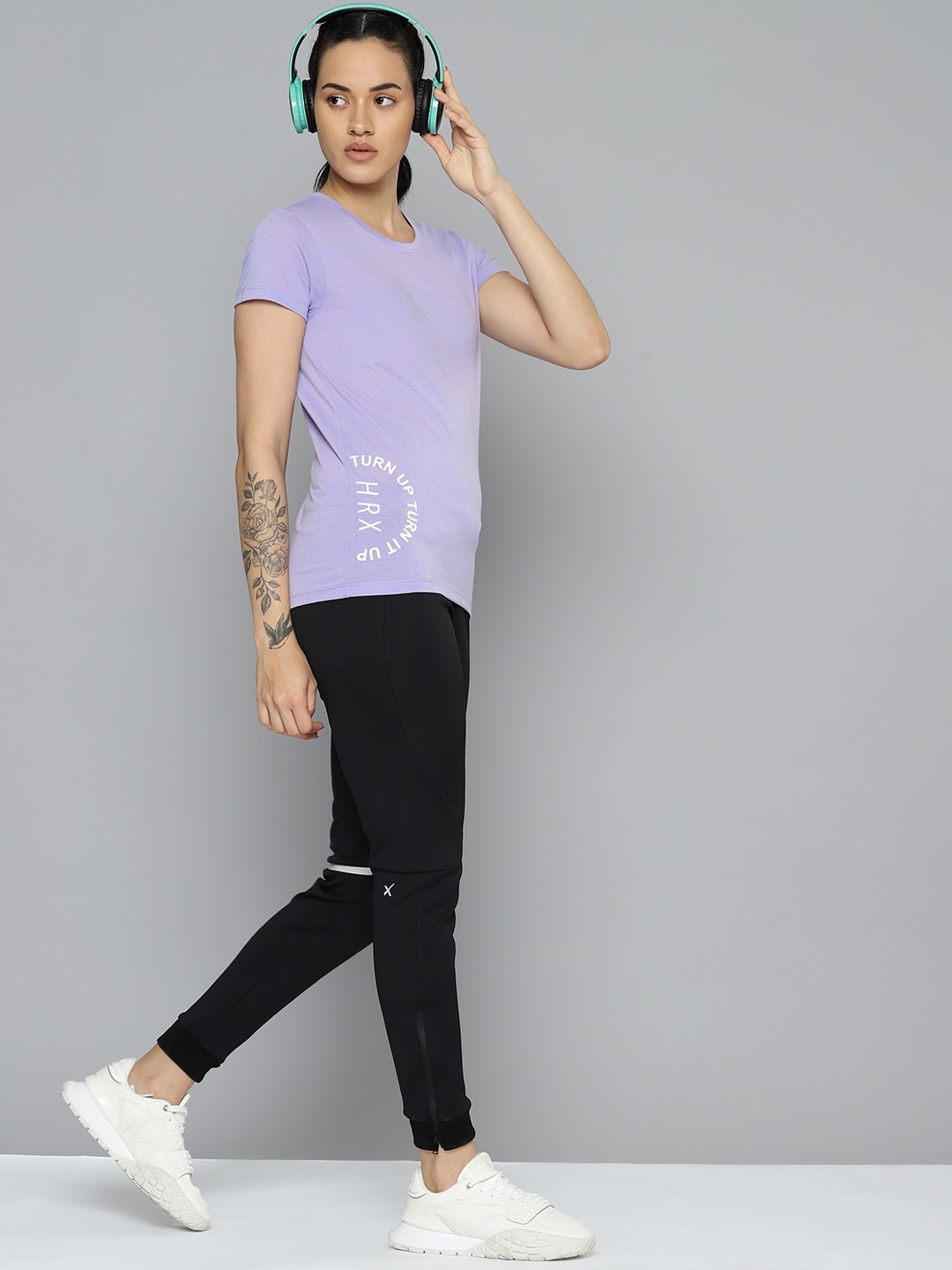 

HRX by Hrithik Roshan Printed Detail Lifestyle T-shirt, Lavender