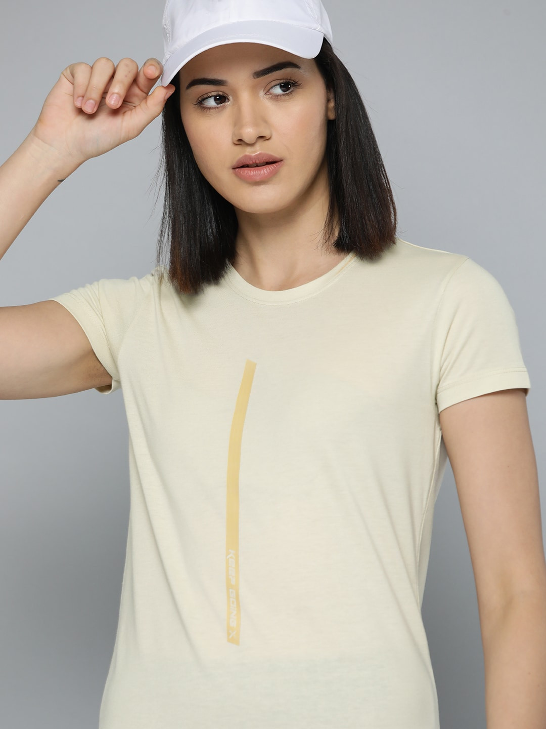 

HRX by Hrithik Roshan Striped Detail Lifestyle T-shirt, Beige