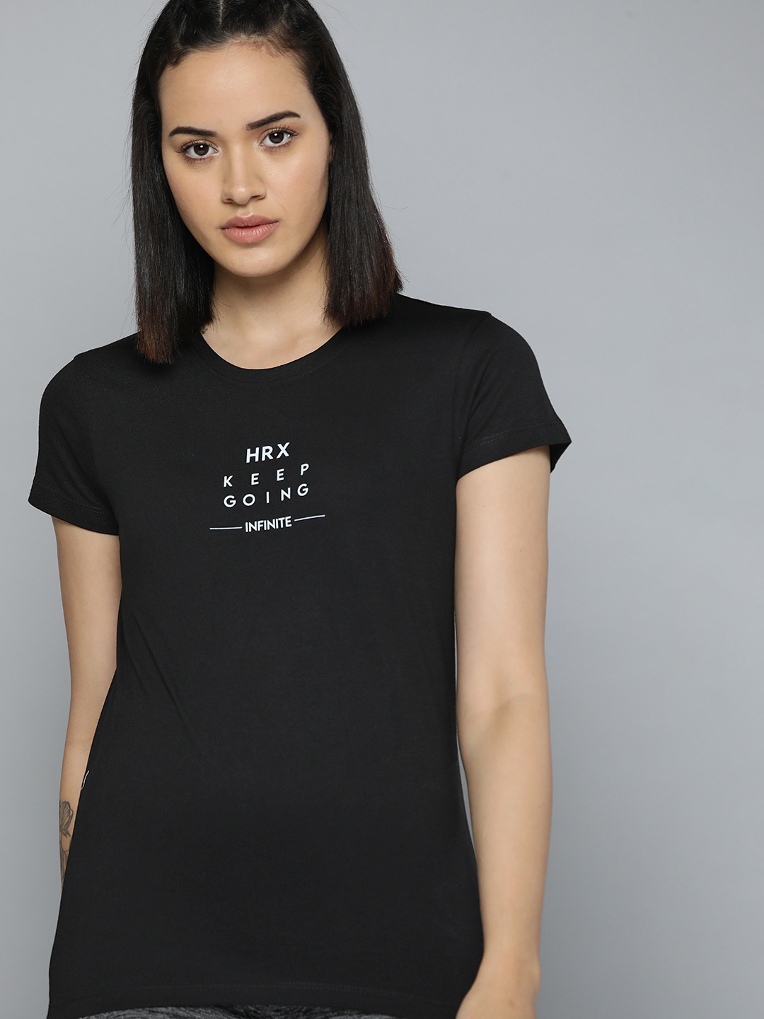 

HRX by Hrithik Roshan Printed Lifestyle T-shirt, Black
