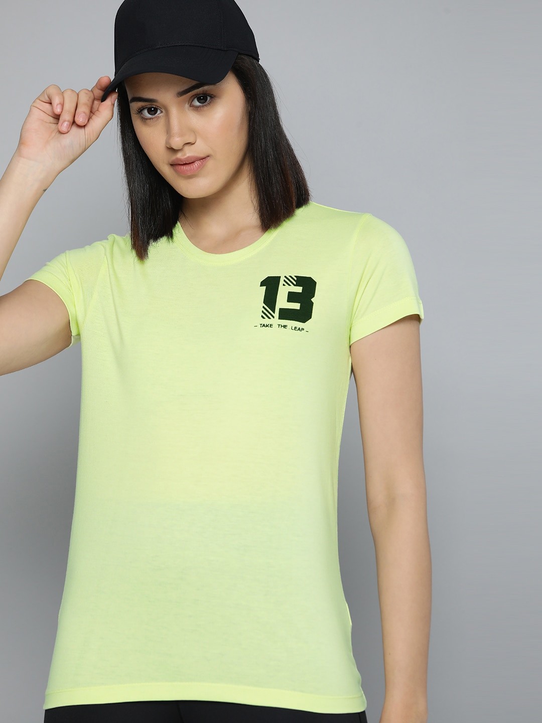 

HRX by Hrithik Roshan Printed Detail Lifestyle T-shirt, Lime green