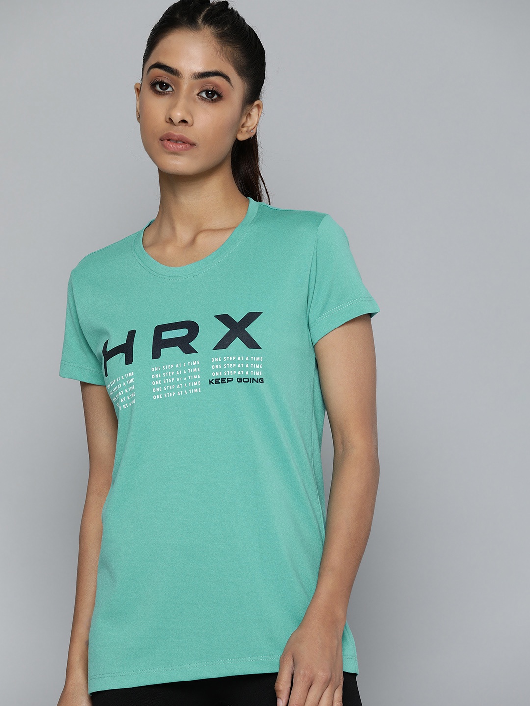 

HRX by Hrithik Roshan Rapid-Dry Printed Training T-shirt, Blue