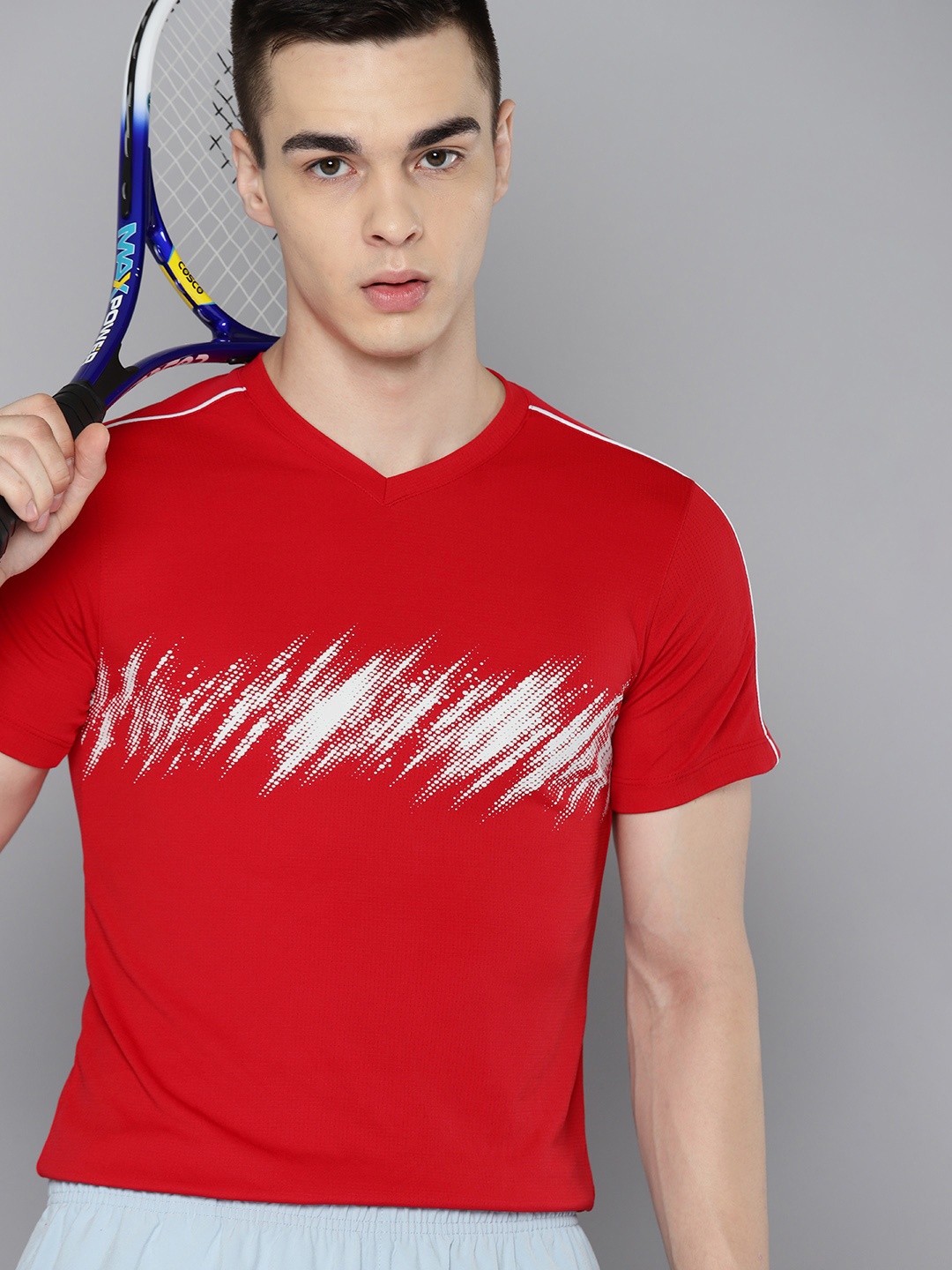 

HRX by Hrithik Roshan Printed Racket Sport T-shirt, Red