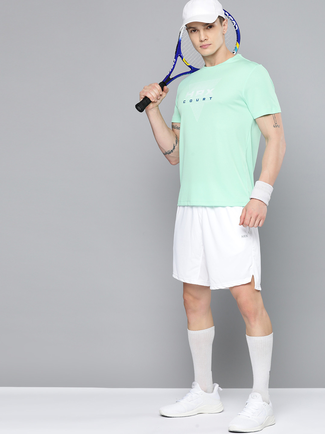 

HRX by Hrithik Roshan Men Brand Logo Printed Rapid-Dry Running T-shirt, Green