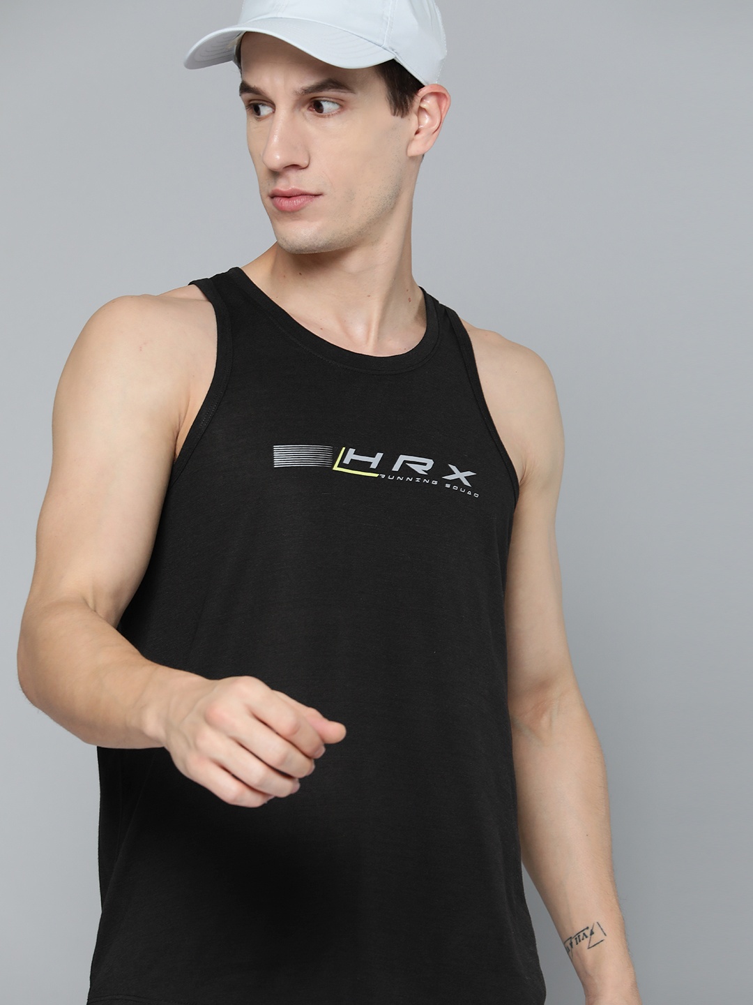

HRX by Hrithik Roshan Rapid-Dry Printed Running T-shirt, Black