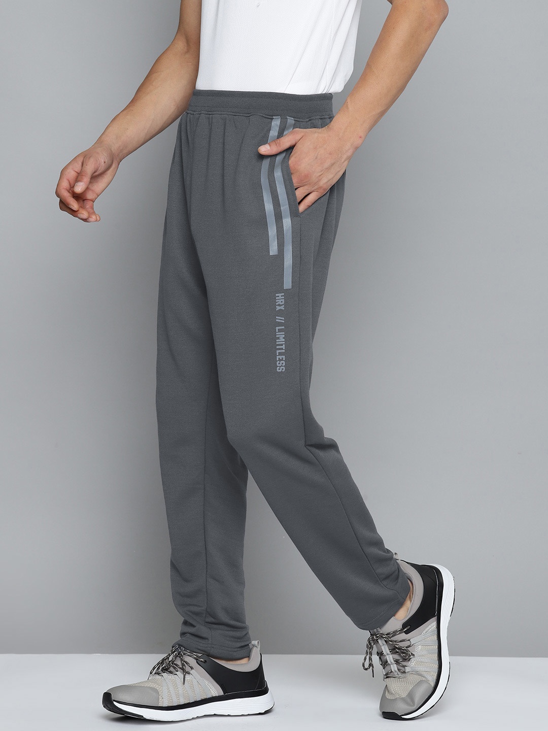 

HRX by Hrithik Roshan Men Printed Detail Lifestyle Track Pants, Charcoal