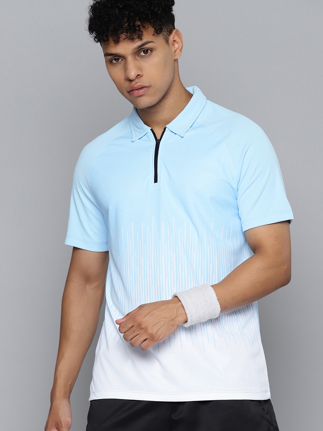 

HRX by Hrithik Roshan Rapid Dry Polo Collar Sports T-shirt, Blue