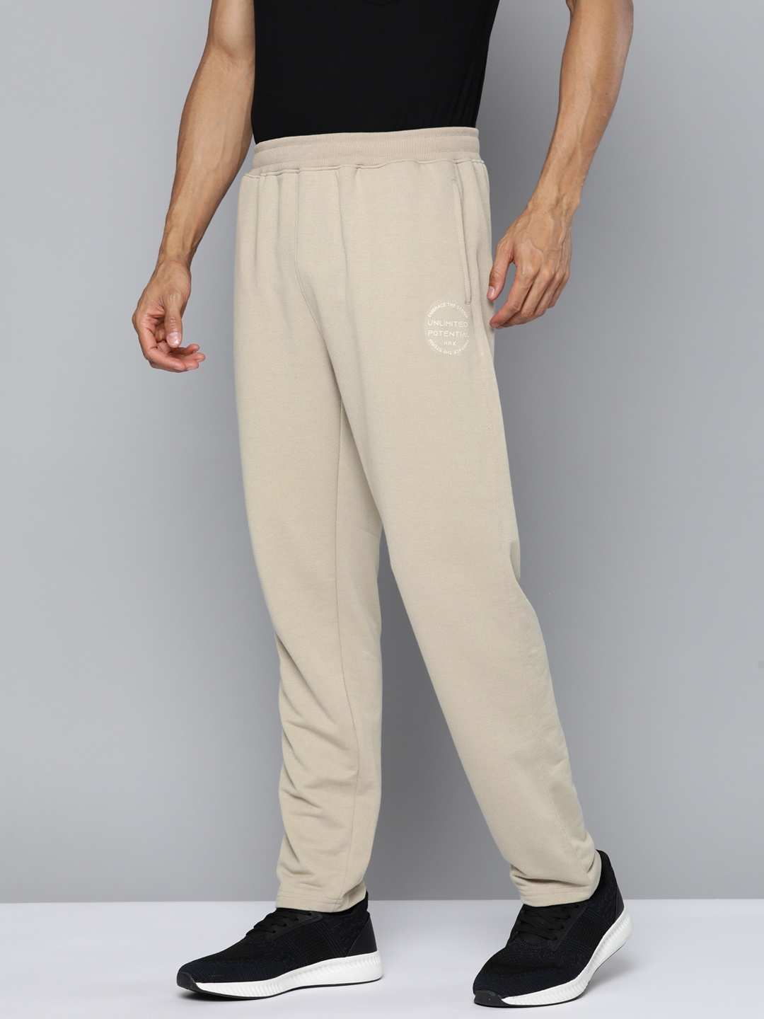 

HRX by Hrithik Roshan Men Solid Track Pants, Beige