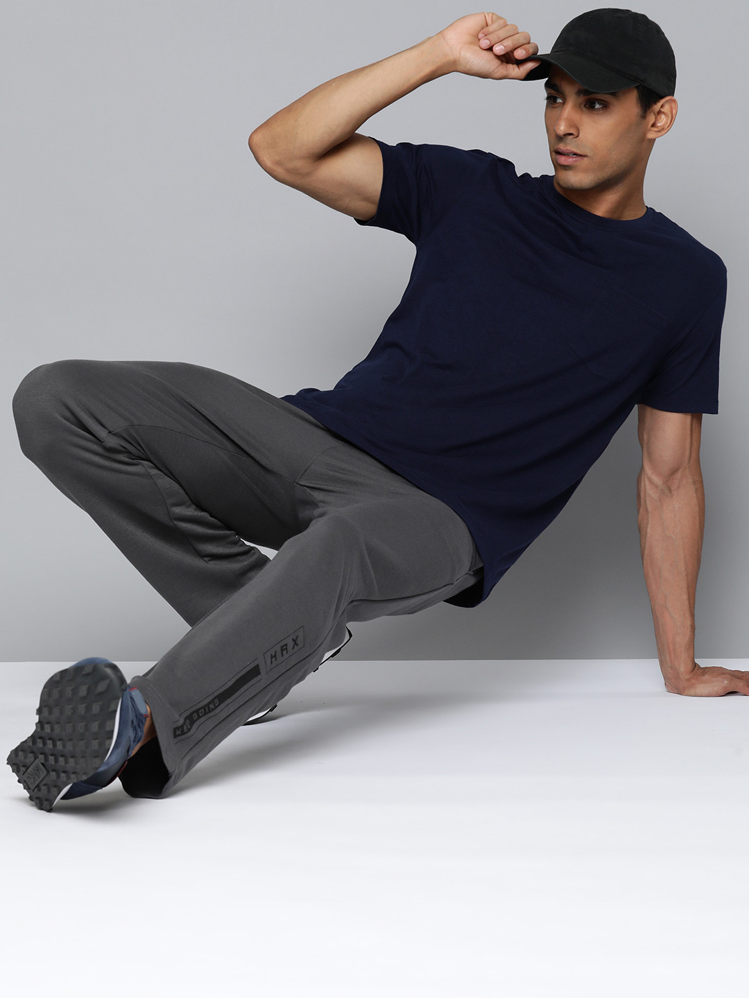 

HRX by Hrithik Roshan Men Solid Track Pants, Charcoal