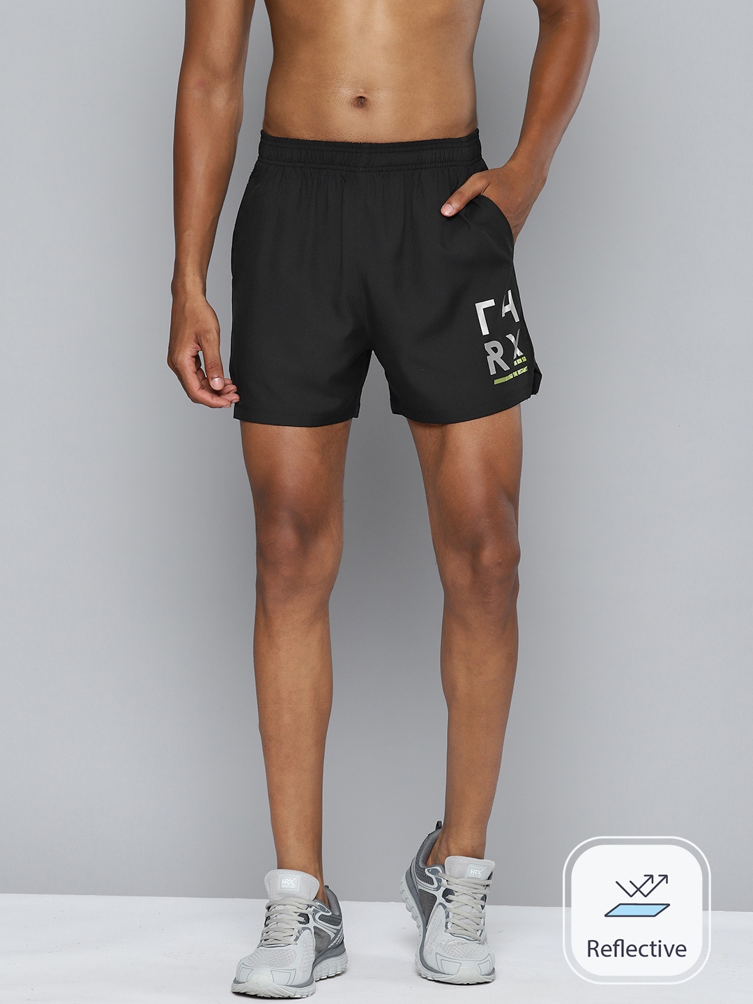 

HRX by Hrithik Roshan Men Running Rapid-Dry Shorts, Black