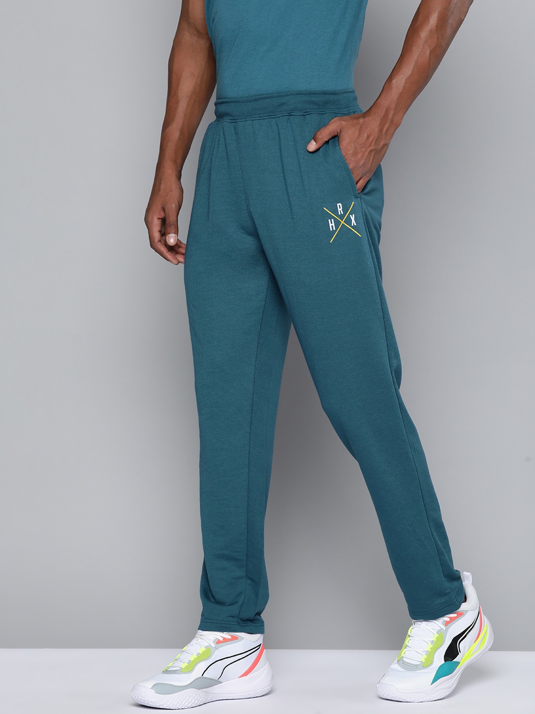 

HRX by Hrithik Roshan Men Regular Fit Track Pants, Teal