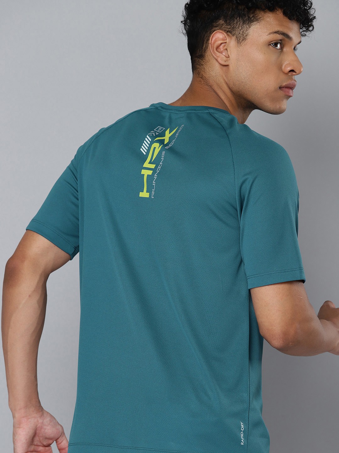

HRX by Hrithik Roshan Men Rapid-Dry Running T-shirt, Teal