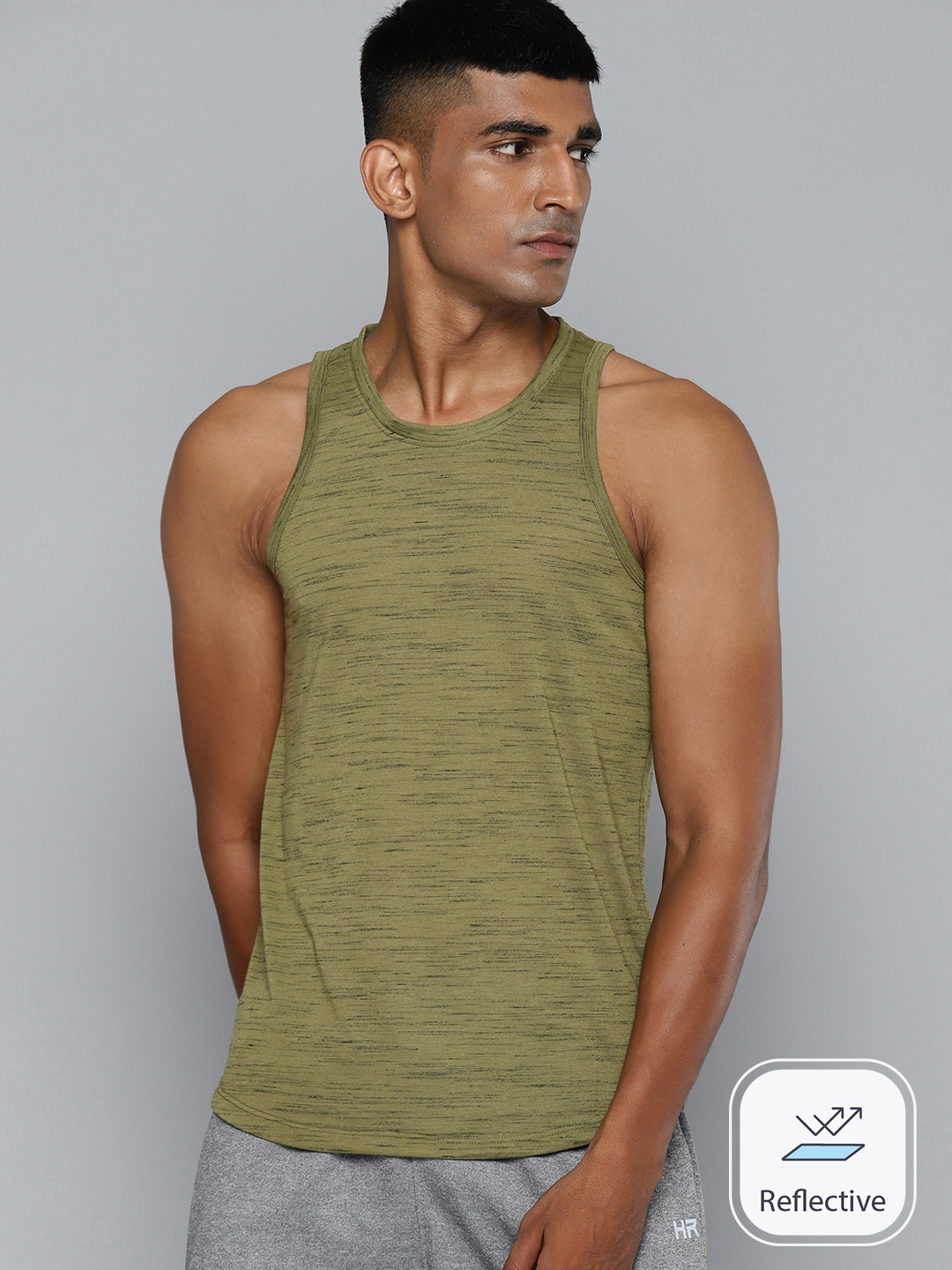 

HRX by Hrithik Roshan Rapid-Dry Running T-shirt, Olive