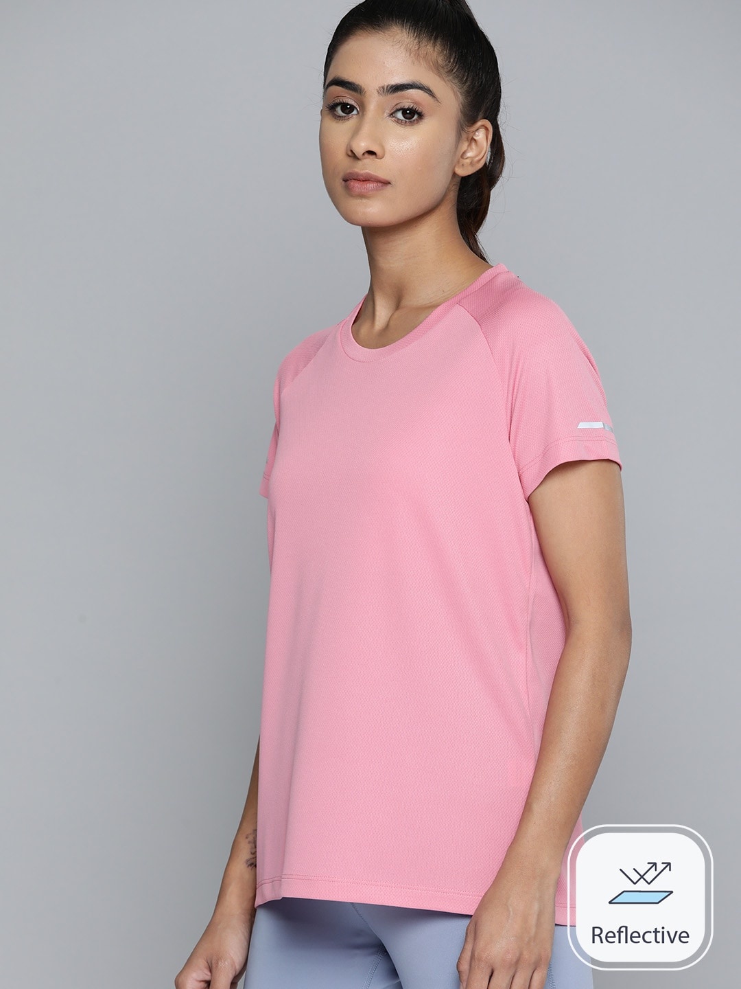 

HRX by Hrithik Roshan Running Rapid-Dry T-shirt, Pink