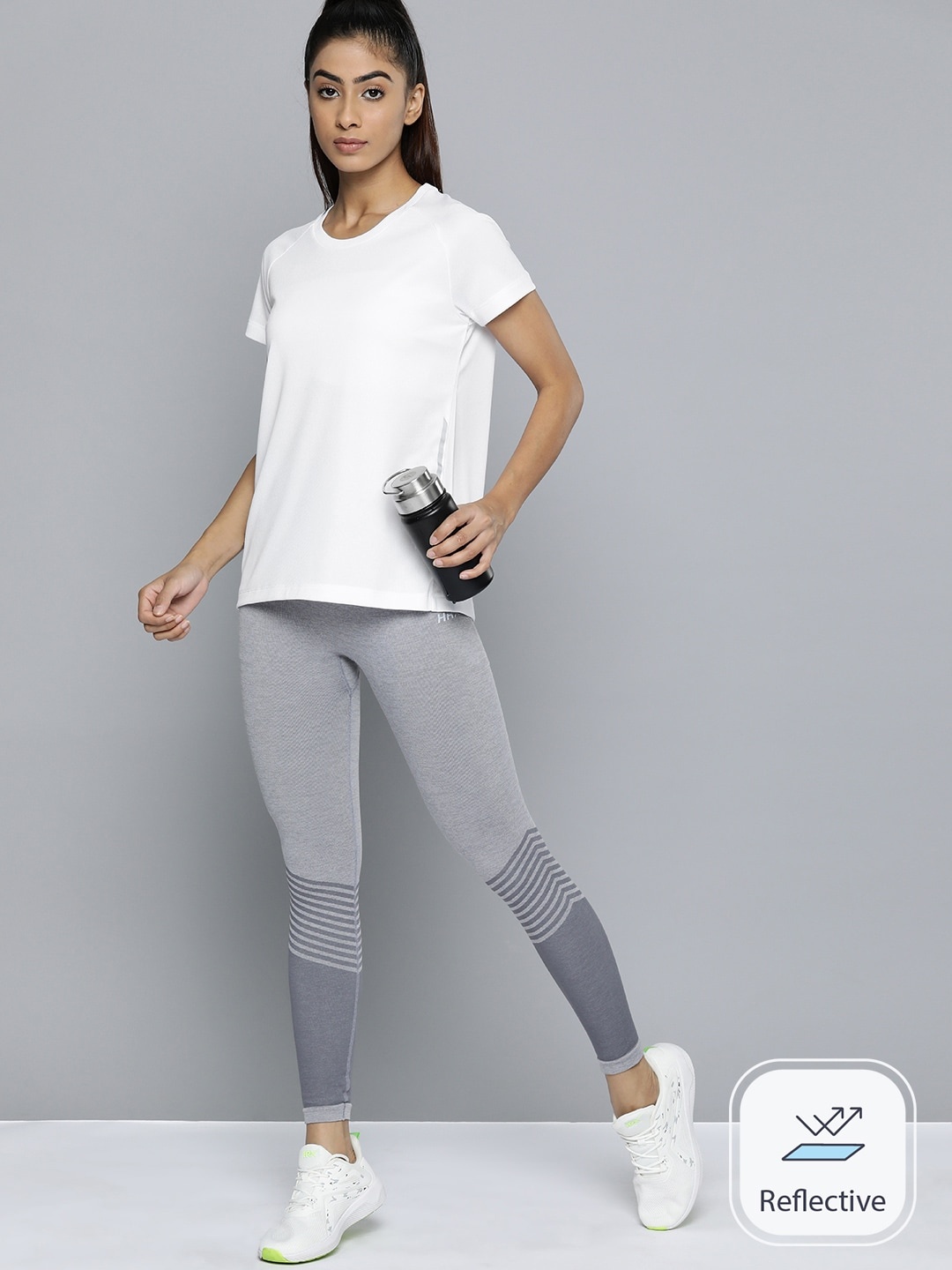 

HRX by Hrithik Roshan Rapid-Dry Running T-shirt, White
