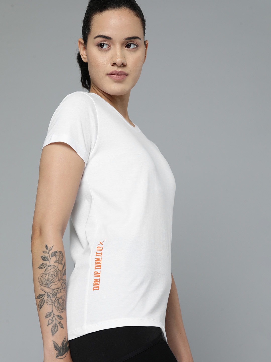 

HRX by Hrithik Roshan Women Solid T-shirt, White
