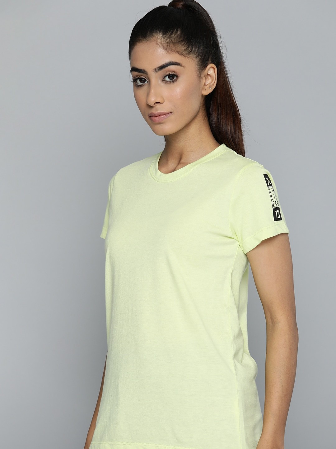 

HRX by Hrithik Roshan Solid T-shirt, Lime green