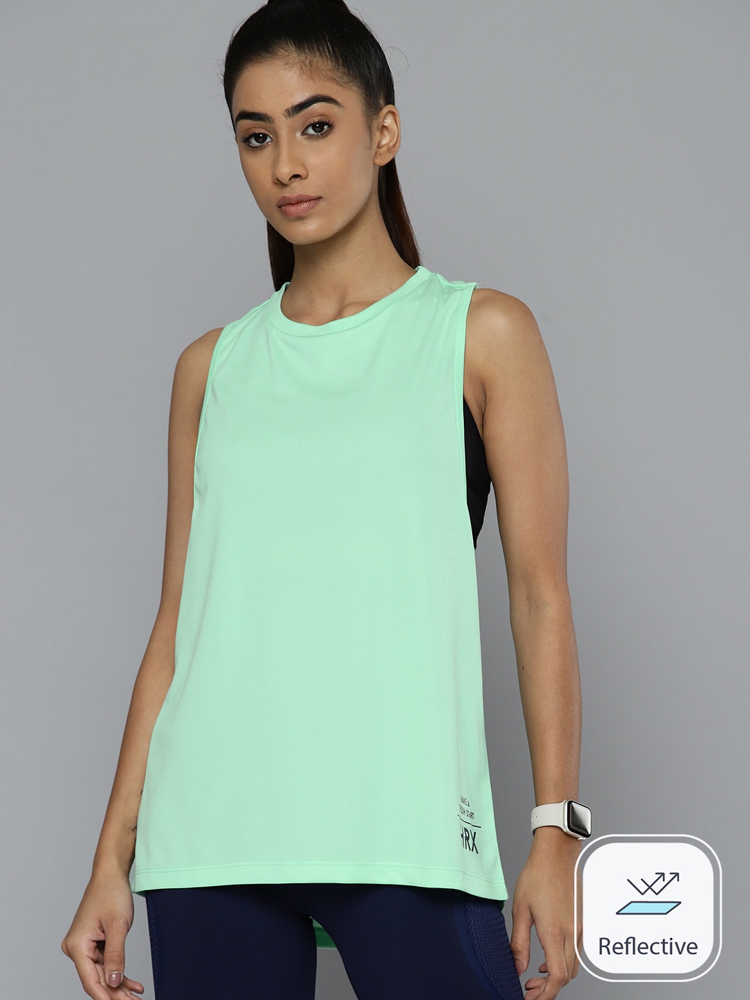 

HRX by Hrithik Roshan Women Rapid-Dry Running T-shirt, Green