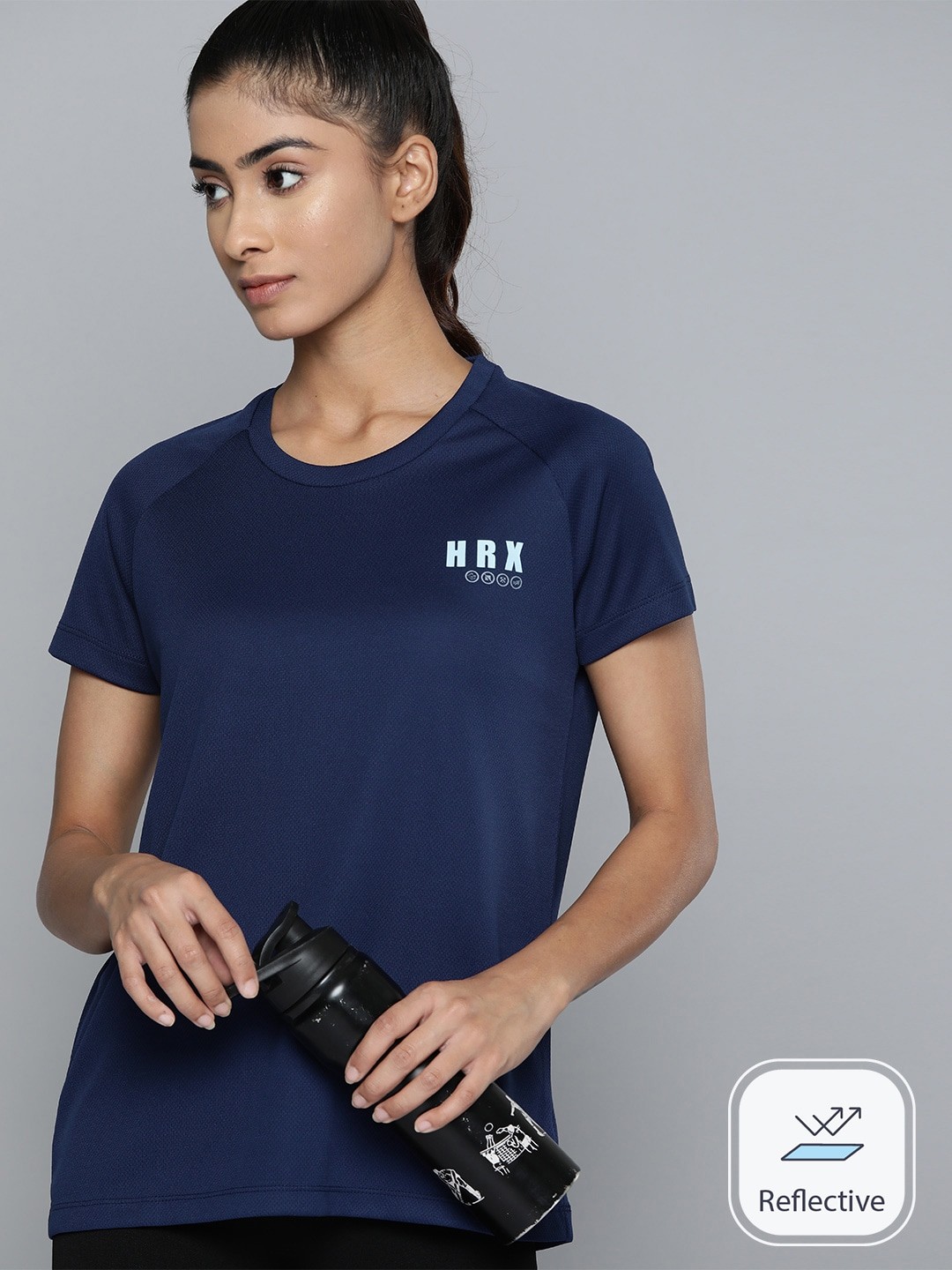 

HRX by Hrithik Roshan Running Rapid-Dry T-shirt, Teal