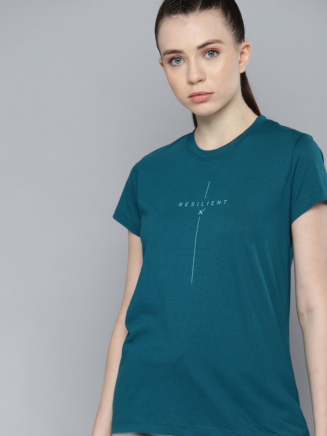 

HRX by Hrithik Roshan Printed Detail Regular Fit T-shirt, Teal
