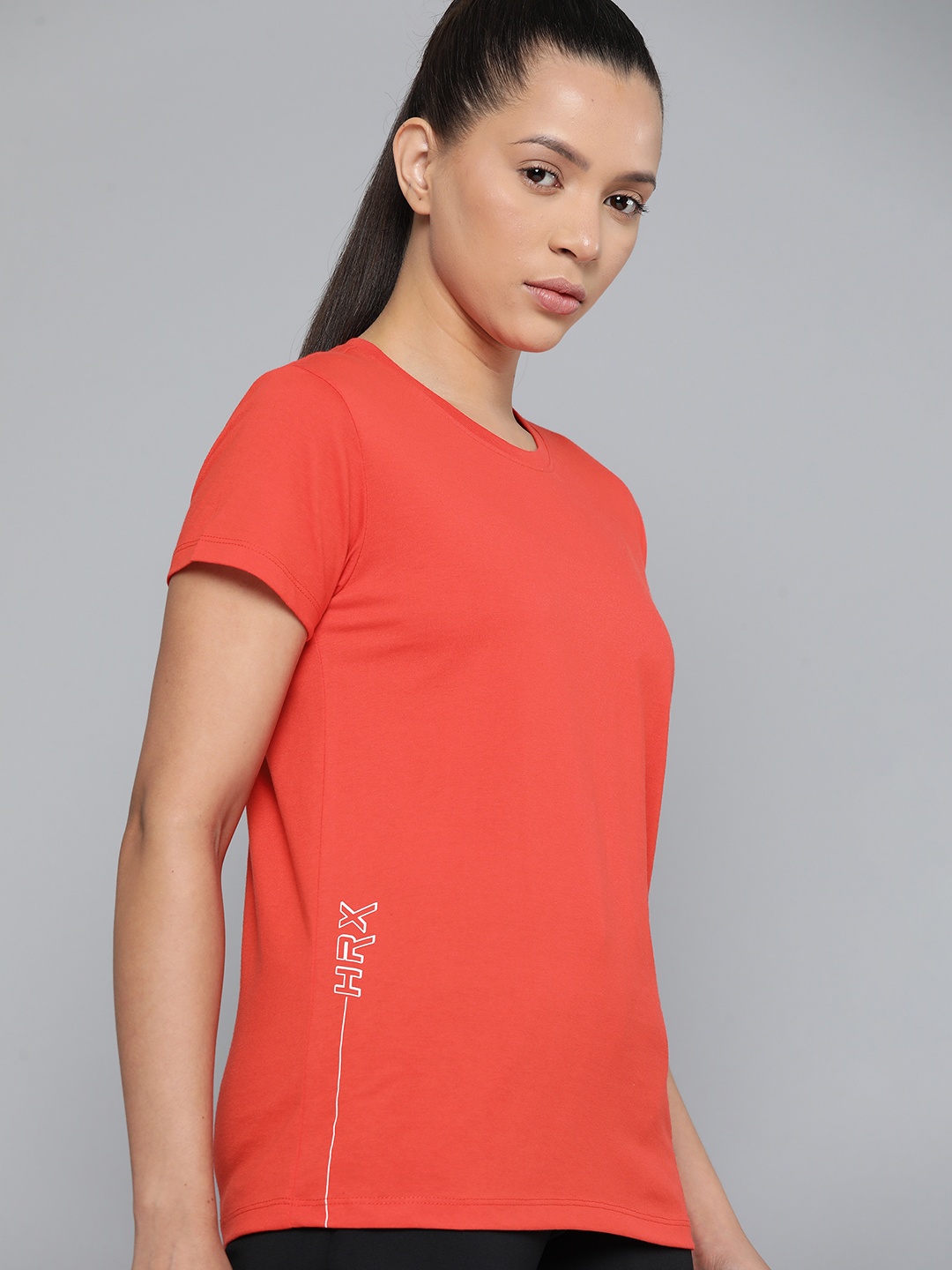

HRX by Hrithik Roshan Printed Detail T-shirt, Red
