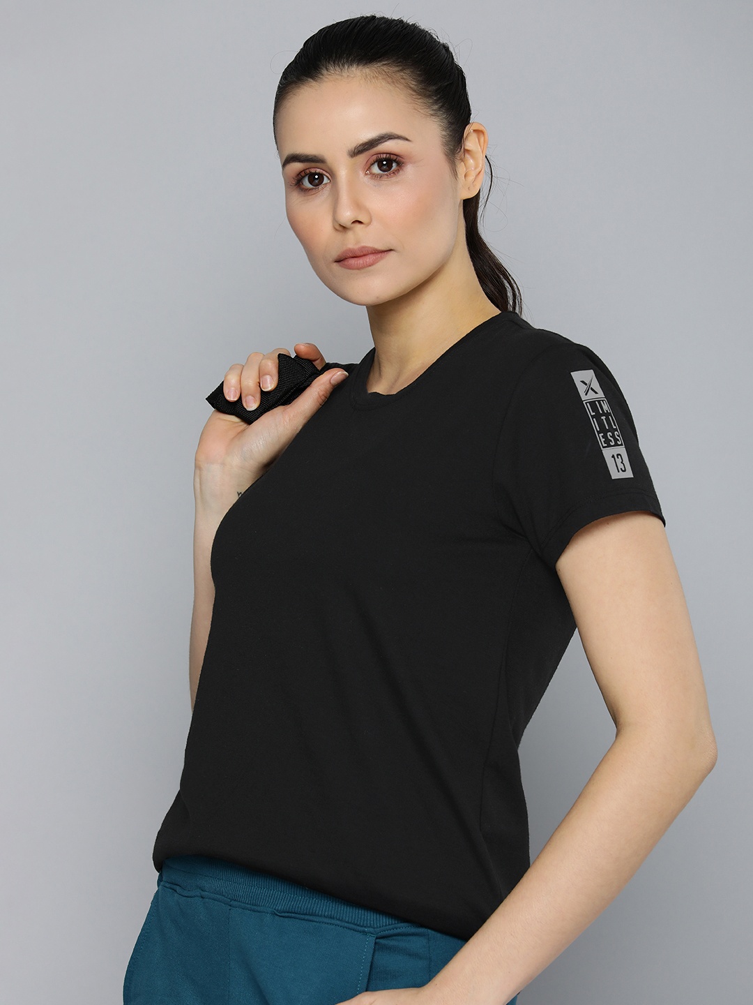 

HRX by Hrithik Roshan Women Lifestyle T-shirt, Black