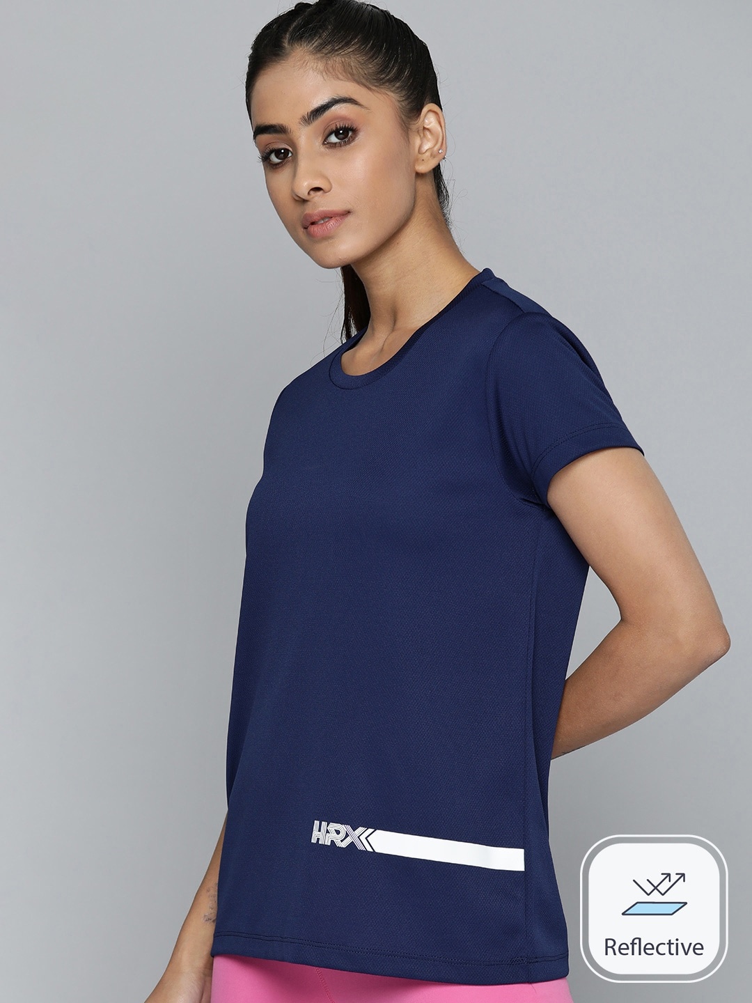 

HRX by Hrithik Roshan Rapid-Dry Running T-shirt, Navy blue