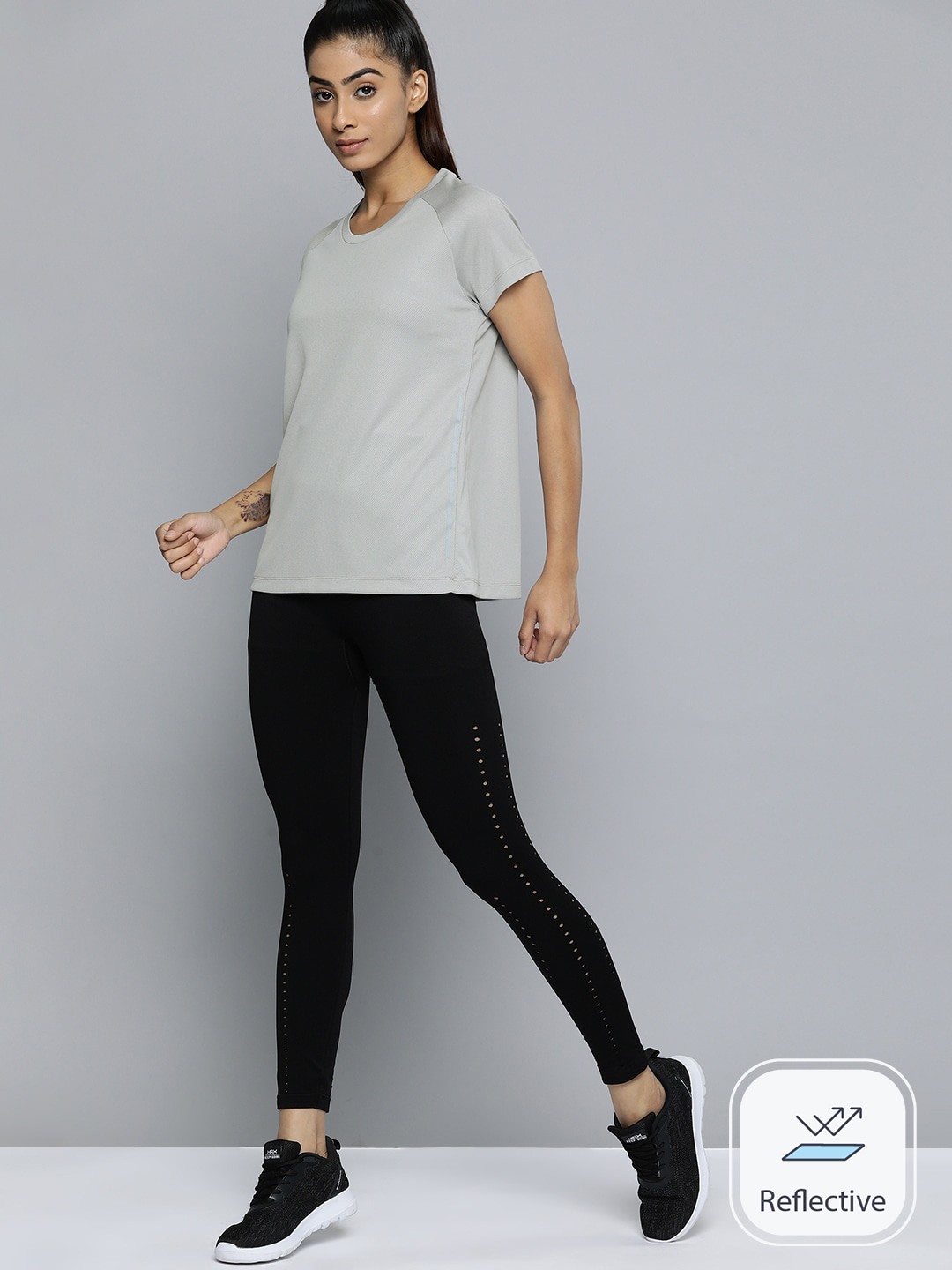 

HRX by Hrithik Roshan Rapid-Try Running T-shirt, Grey