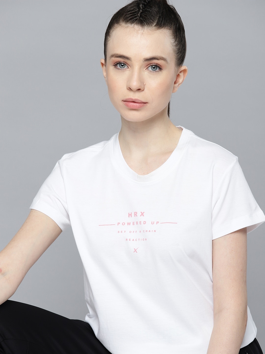 

HRX by Hrithik Roshan Printed Detail Regular Fit T-shirt, White