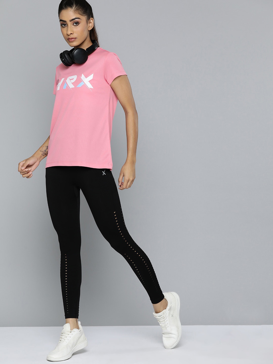 

HRX by Hrithik Roshan Brand Logo Rapid-Dry Running T-shirt, Pink