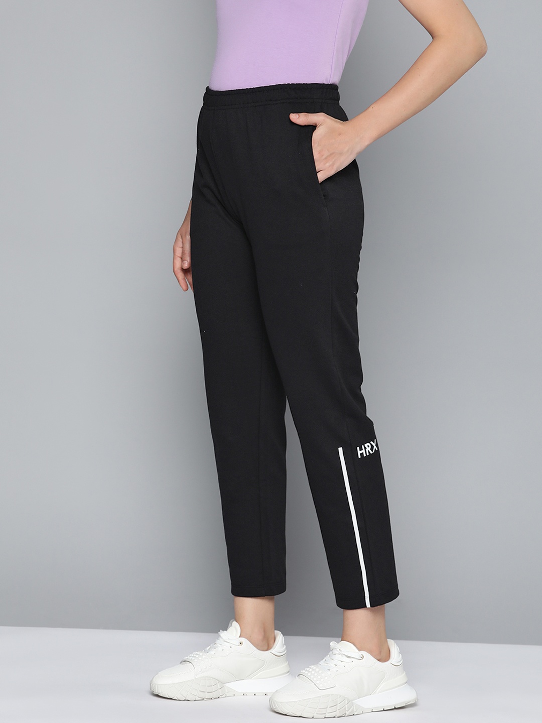 

HRX by Hrithik Roshan Women Solid Track Pants, Black