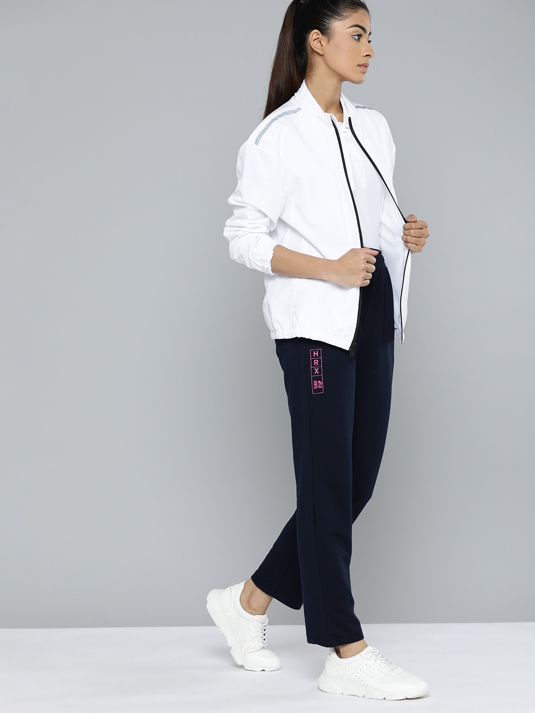 

HRX by Hrithik Roshan Women Lifestyle Track Pants, Navy blue