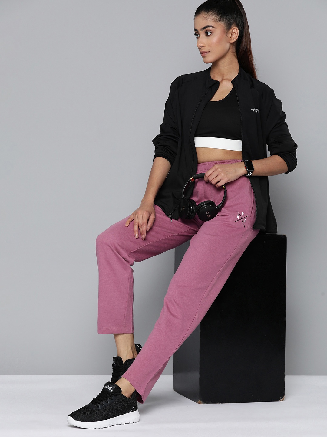 

HRX by Hrithik Roshan Women Regular Fit Track Pants, Mauve