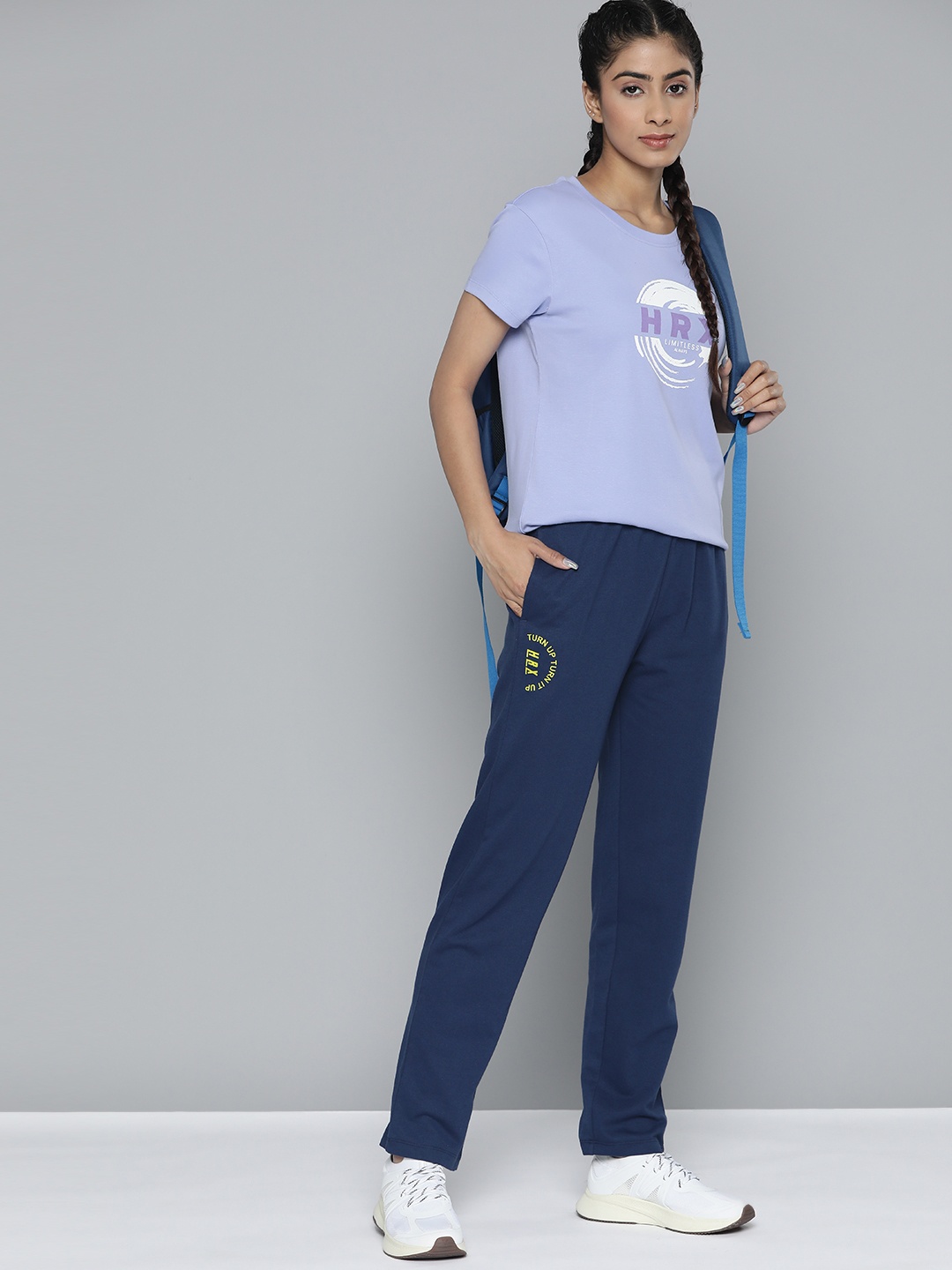 

HRX by Hrithik Roshan Women Lifestyle Track Pants, Navy blue