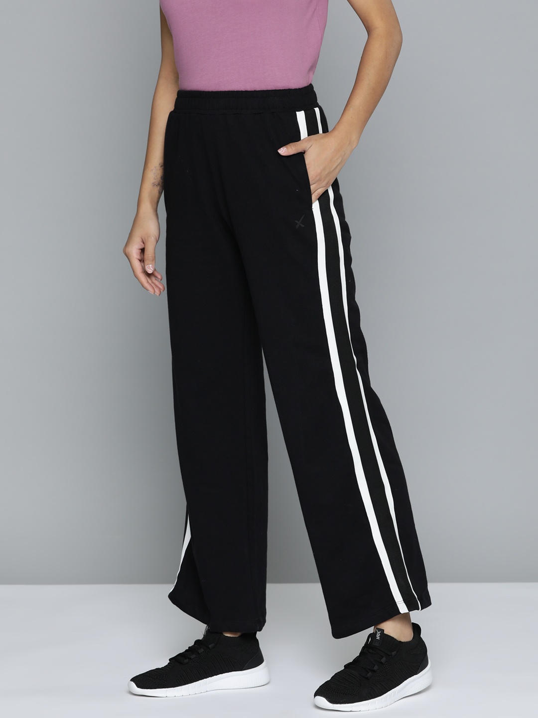

HRX by Hrithik Roshan Women Cotton Lifestyle Track Pants, Black