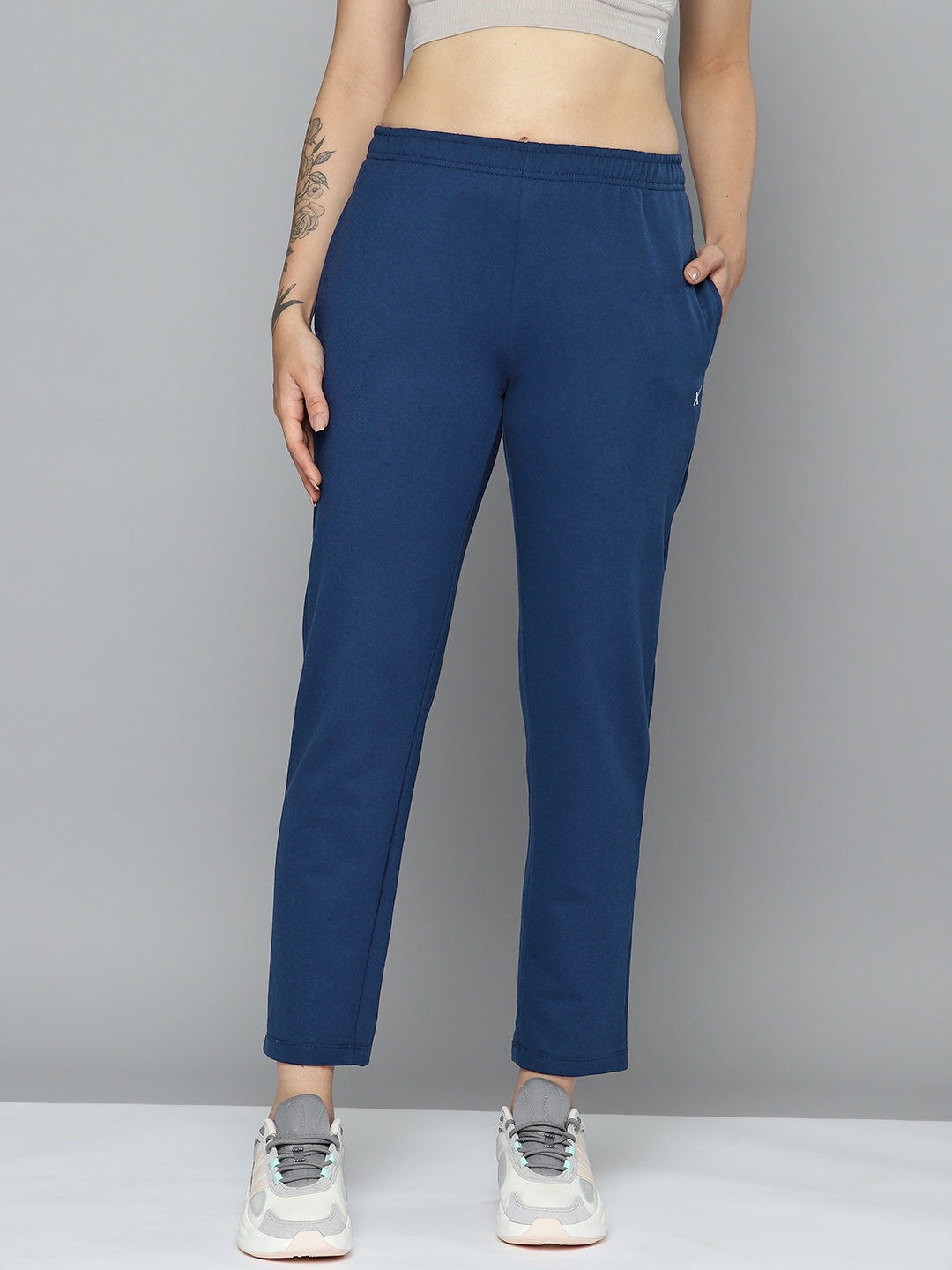 

HRX by Hrithik Roshan Women Solid Regular Fit Track Pants, Navy blue
