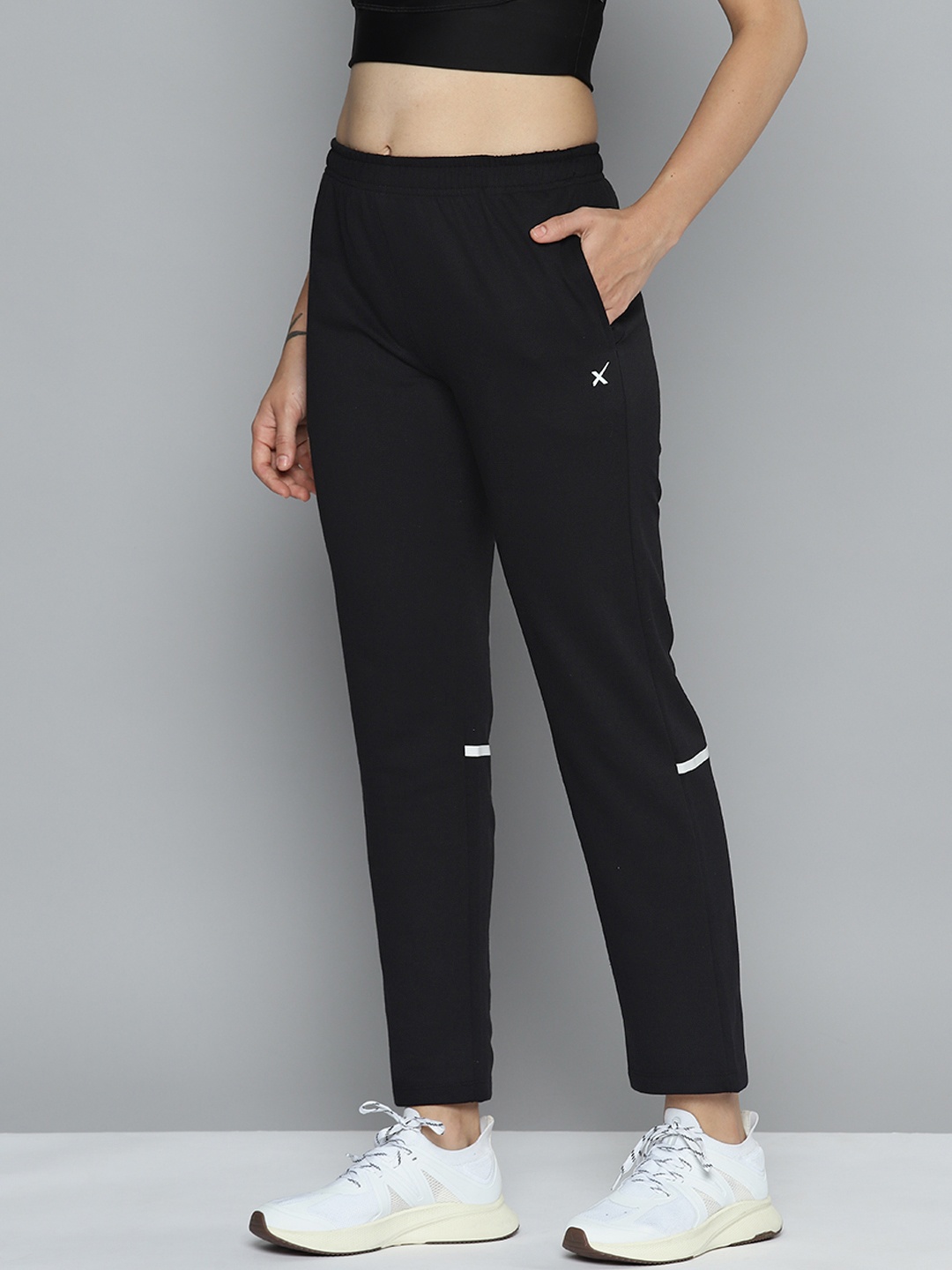 

HRX by Hrithik Roshan Women Solid Track Pants, Black