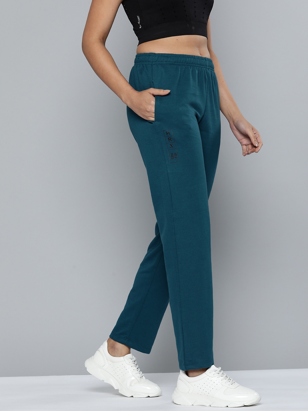 

HRX by Hrithik Roshan Women Regular Fit Lifestyle Track Pants, Teal