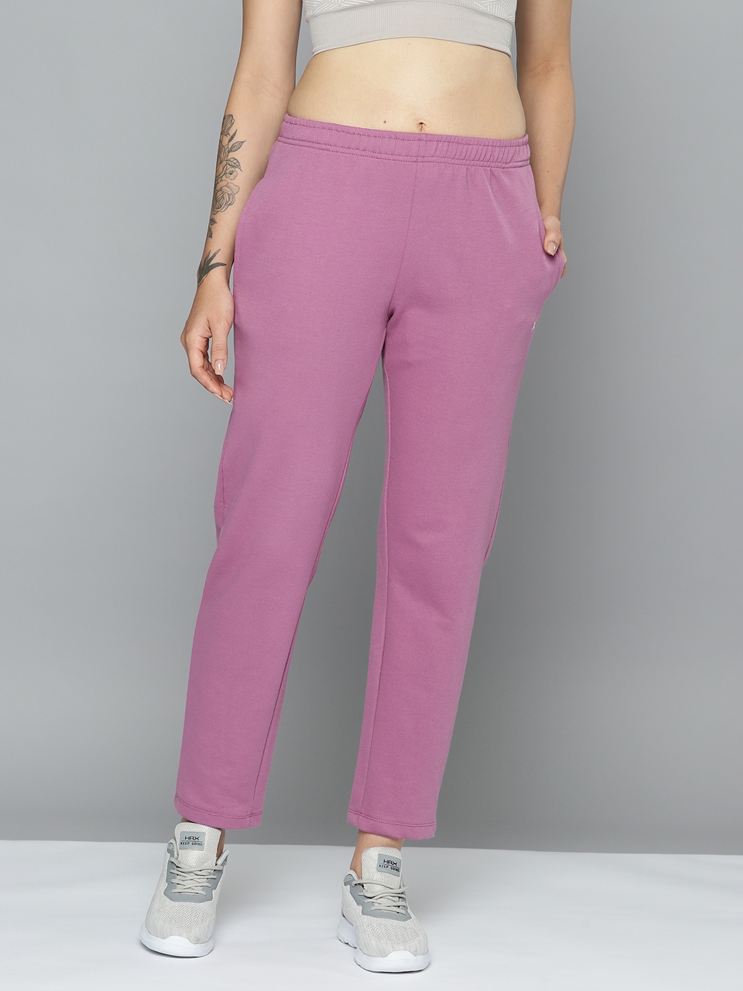 

HRX by Hrithik Roshan Women Solid Regular Fit Track Pants, Mauve