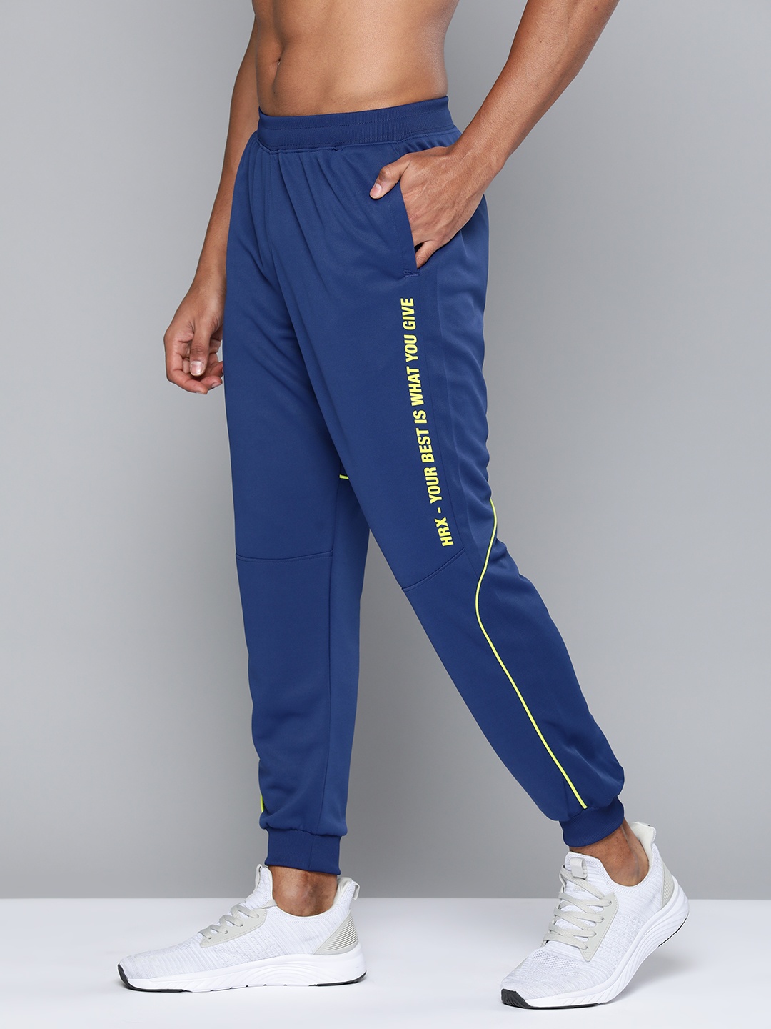

HRX by Hrithik Roshan Men Rapid-dry Training Track Pants, Navy blue